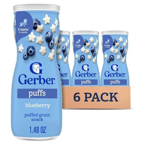 6 Gerber Blueberry Puffs