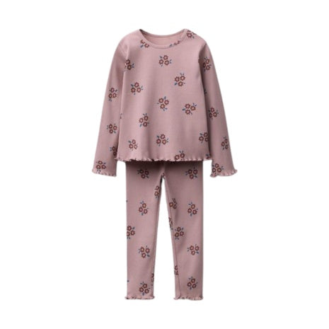 Girls' Ribbed T-Shirt and Leggings Set