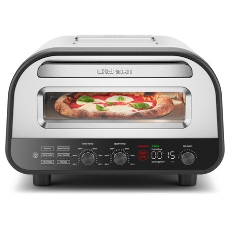 Chefman 12" Indoor Electric Pizza Maker Oven W/ Stone & Peel