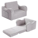 Kids 2-in-1 Sherpa Chair & Lounger