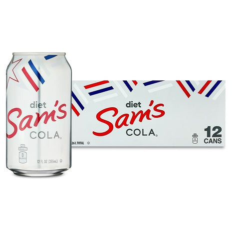 12 Cans Sam’s Diet Cola Soda