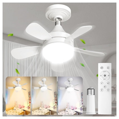 Socket Ceiling Fan with Lights