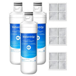 3-Pack Waterdrop LT1000PC Refrigerator Water Filter And Air Filter