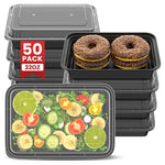 50 32oz Meal Prep Containers With Lids