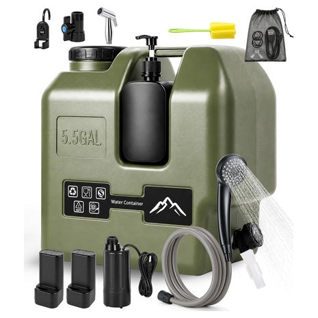 Portable Camping Shower With 5.5-Gallon Water Jug