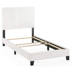 Furinno Pessac PU Leather Upholstered Twin Bed Platform