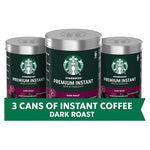 3-Pack Starbucks Premium Dark Roast Instant Coffee
