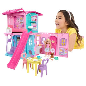 Barbie Chelsea Dollhouse Playset with Slide & Accessories