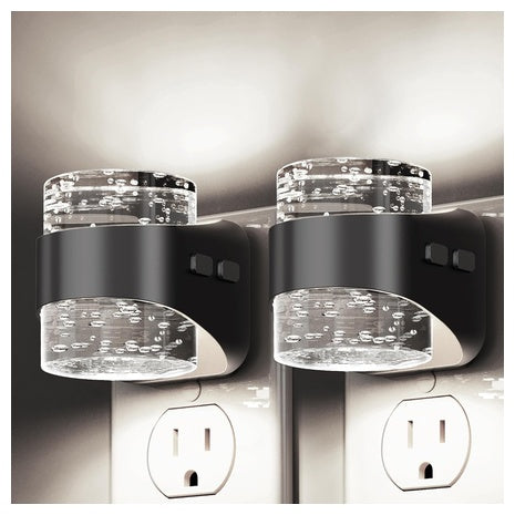 2-Ct LED Dimmable Bubble Night Lights W/Sensor