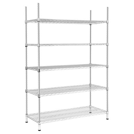 5-Tier 350lb Capacity Adjustable Metal Storage Shelves