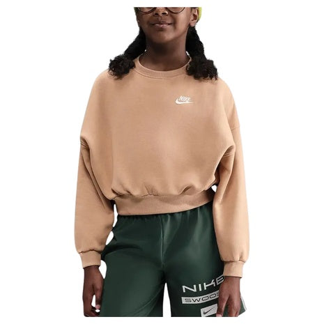 Nike Kids' Club Fleece Boxy Crew Neck Sweatshirt (Big Kid)