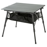 39" Aluminum Folding Camping Table With Storage