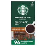 96 Starbucks VIA Pike Place Instant Coffee Packets
