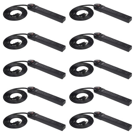 10-Pack Amazon Basics 6-Outlet Surge Protector Power Strip