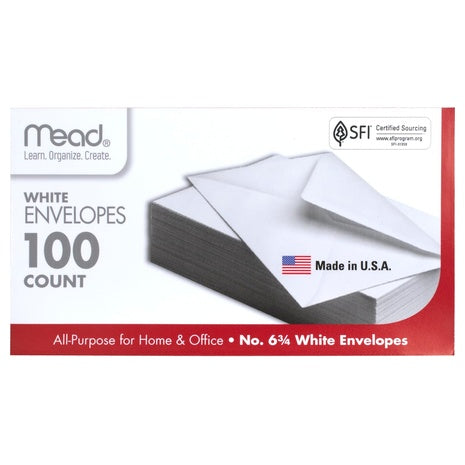 100 Mead #6 Envelopes