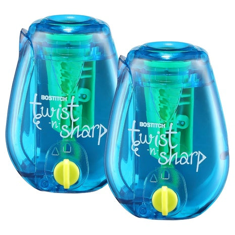 2 Bostitch Office Twist-n-Sharp Pencil Sharpeners
