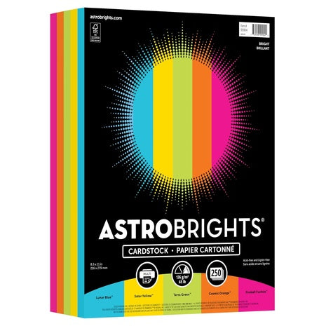 250-Pack Astrobrights Color Cardstock