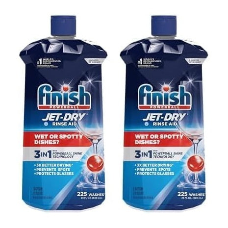 2-Pack Finish Jet-Dry Dishwasher Rinse Aid & Drying Agent (23 Oz)