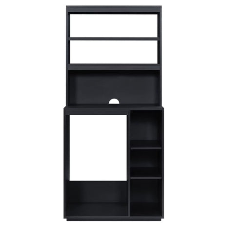 The Organization Station With Mini Refrigerator And Microwave Storage Space