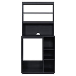 The Organization Station With Mini Refrigerator And Microwave Storage Space