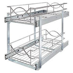 Double-Tier Wire Pull Out Kitchen And Bath Storage Basket
