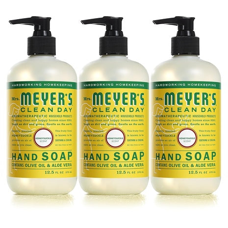 3 Bottles Mrs. Meyer's Clean Day Hand Soap