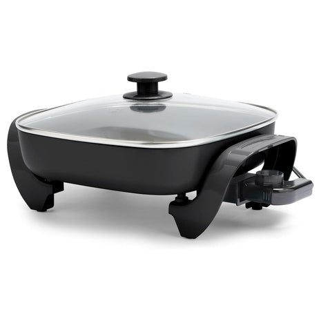 GreenLife 12" 5QT Square Electric Skillet W/ Glass Vented Lid