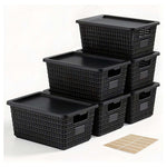 6-Pack Storage Bins With Lids