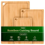 3 Wooden Cutting Board Set