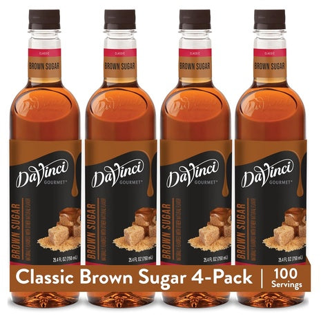 4 Bottles DaVinci Gourmet Brown Sugar Syrup (25.4oz)