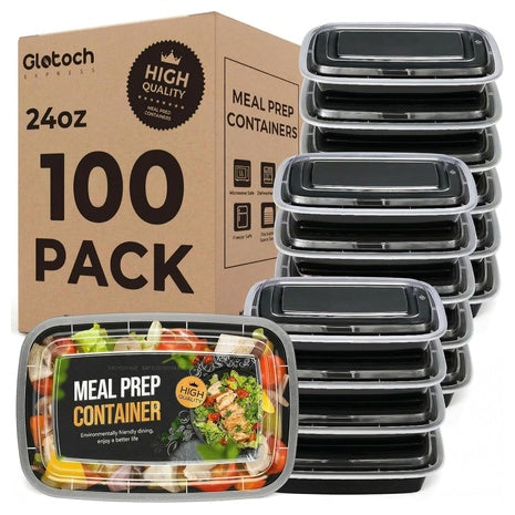 100 Meal Prep Containers with Lids