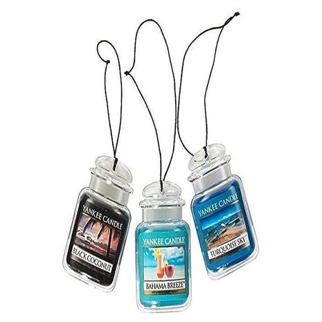 3 Yankee Candle Hanging Car Jar Air Fresheners
