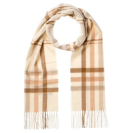 Amicale Women's Check Cashmere Scarf