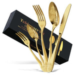 30-Piece Stainless Steel Gold/Silver Silverware Set