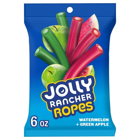 Jolly Rancher Ropes Watermelon & Green Apple Candy (6ox)