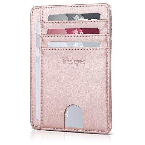Unisex Minimalist Front Pocket RFID Blocking Leather Wallet
