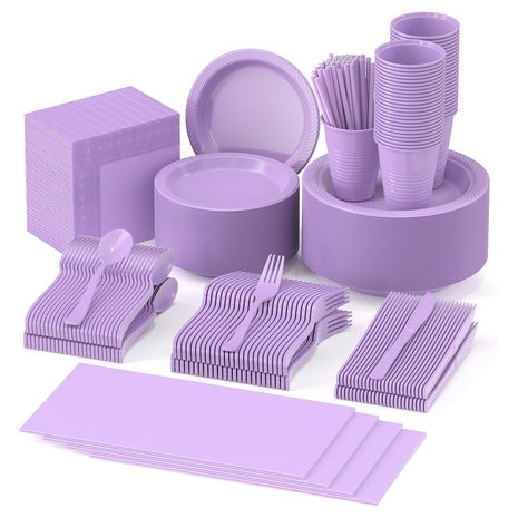 404-Piece Plastic Dinnerware Set