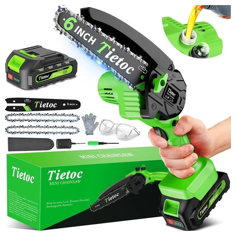 6" Chainsaw Cordless Mini Electric Chainsaw