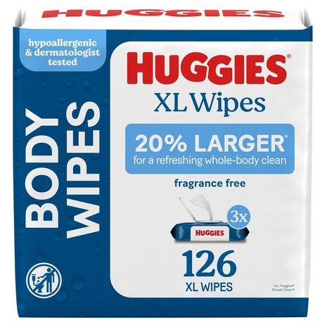 378 Huggies Extra Large Unscented Wipes