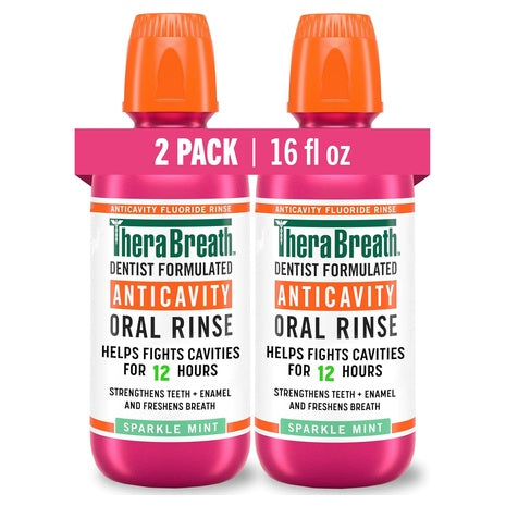 8-Pack TheraBreath Anticavity Fluoride Oral Rinse Mouthwash