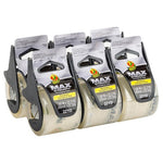 6 Duck Max Strength Clear Packing Tape with Dispensers