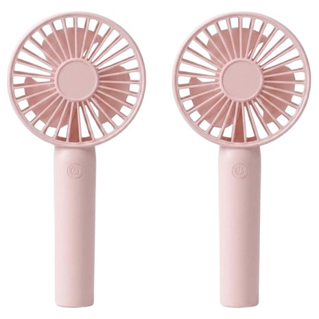 2-Pack USB Handheld Fan With Phone Holder