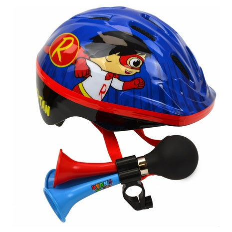 Ryan's World Kids Bicycle Helmet With Triple Horn