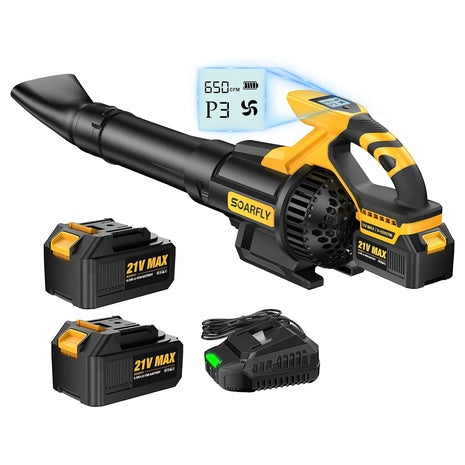 650CFM & 3 Speed Levels,Electric Cordless Leaf Blower