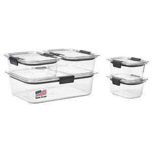 10-Piece Rubbermaid Brilliance Containers