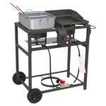 Portable Outdoor Propane Deep Fryer & Griddle Combo