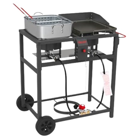 Portable Outdoor Propane Deep Fryer & Griddle Combo