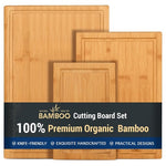 3-Piece Heavy Duty Bamboo Cutting Board