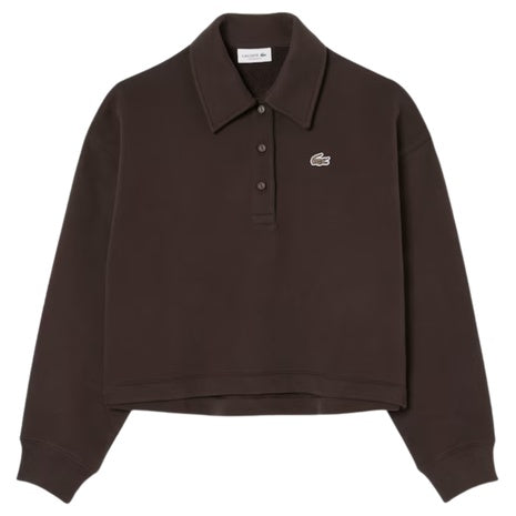 Women's Oversized Fleece Polo Collar Sweatshirt