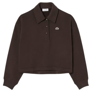 Women's Oversized Fleece Polo Collar Sweatshirt